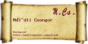 Mádli Csongor névjegykártya