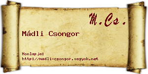 Mádli Csongor névjegykártya