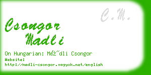 csongor madli business card